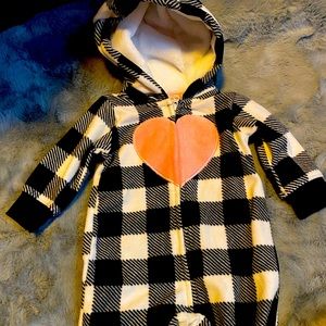 4 for $20 in bundle- Carter’s fleece one piece zip up - size 3 months